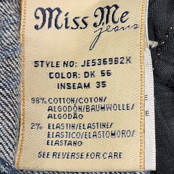 Miss Me Bootcut Jeans JE5369B2X With Embellished Pockets Womens Size 27 - Picture 5 of 11
